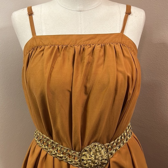 A New Day Khaki/ Burnt Orange Tank Dress size XS - Picture 9 of 11
